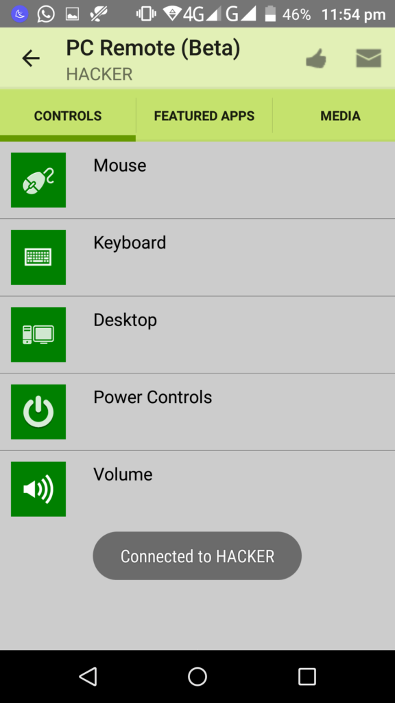 Control your pc from android phone
