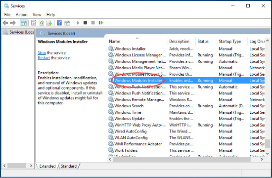 Windows Modules Installer Worker Windows 10 K
