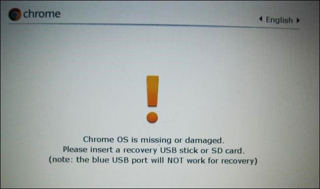 Chrome OS is missing or damaged 4