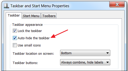 windows 10 taskbar won't hide in fullscreen 5