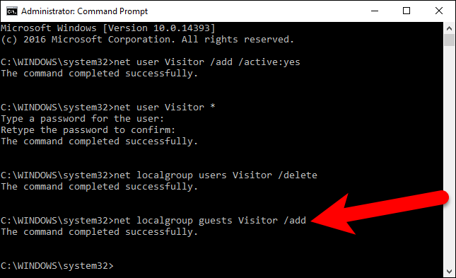 add guest account windows 10 6