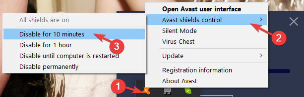 Avast Unable to Start Firewall 1