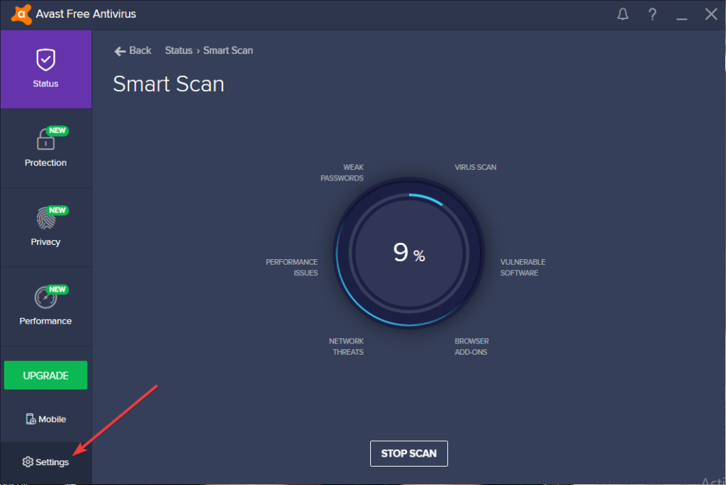 Avast Unable to Start Firewall 3