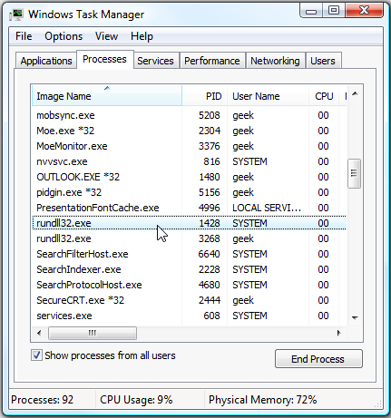 Rundll32.exe Windows Host Process (rundll32) 6