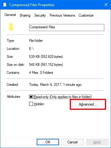 compress this drive to save disk space 4