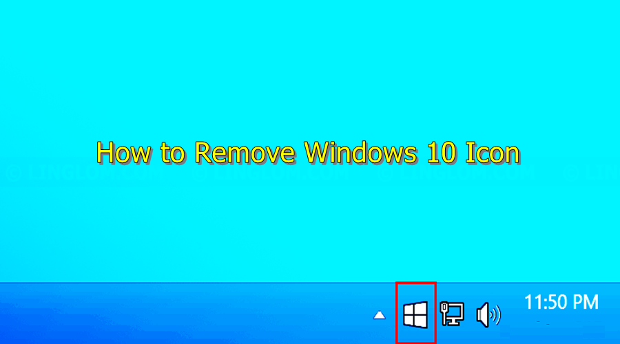 how to remove windows 10 icon