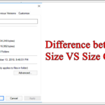 Size VS Size On Disk